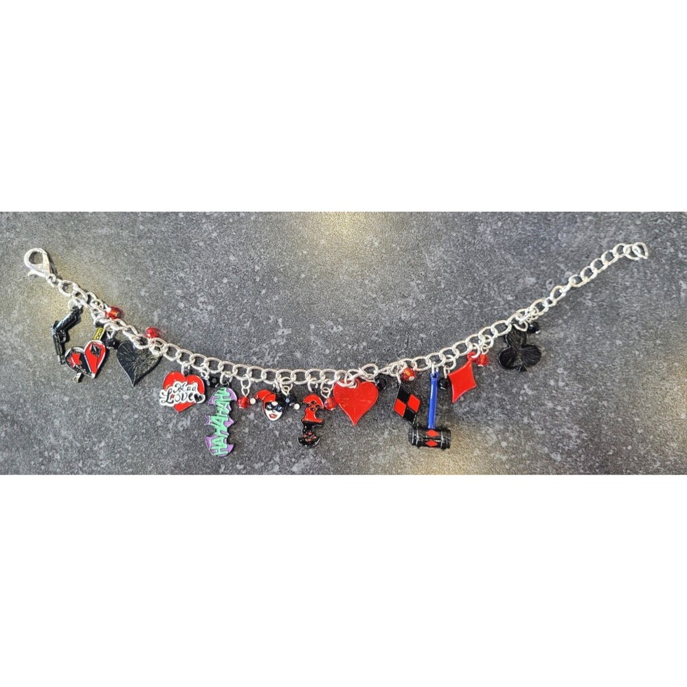 NWOT Harley Quinn Inspired Charm Bracelet Joker Batman Suicide Squad